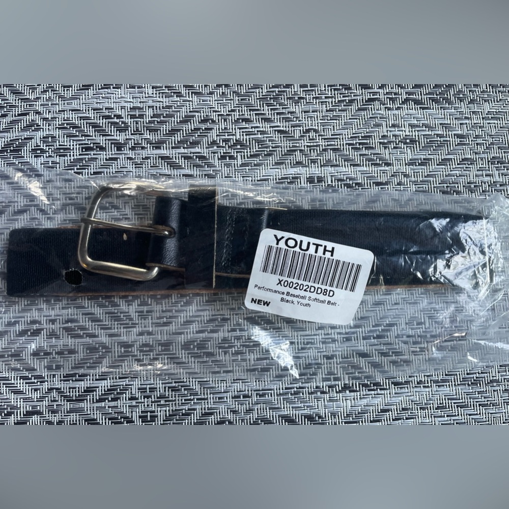 Youth Performance Baseball/Softball Belt -Black